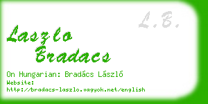 laszlo bradacs business card